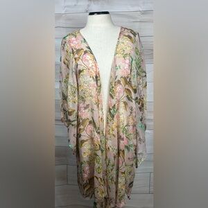 Fairy Core Lauren Conrad Floral Sheer Kimono/Sheer Duster. One Size. Boho Chic.